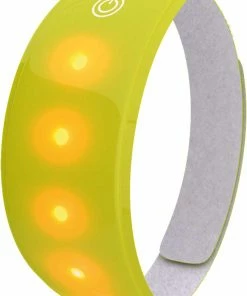 WOWOW Bracelet Réfléchissant à LEDs Jaune Taille XL