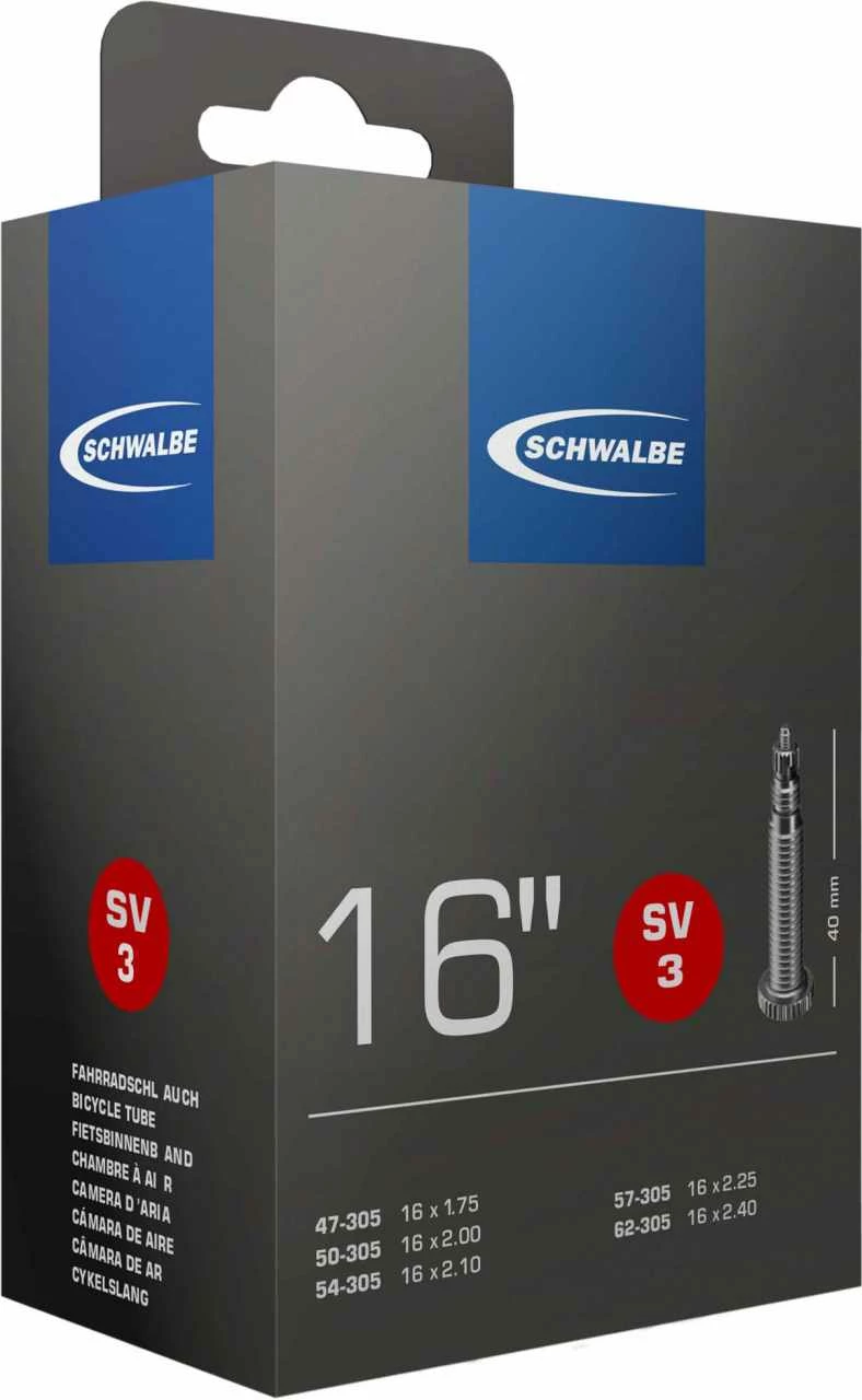 Chambre à Air Schwalbe SV, No. 3 (16") 1 Chambre à Air Schwalbe SV, No. 3 (16")