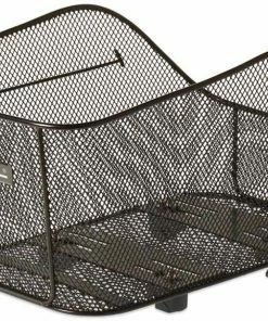 Basil Panier Pour Vélo Arrière Icon M WSL, 40x33x25cm, Noir, Mailles Serrées, WSL