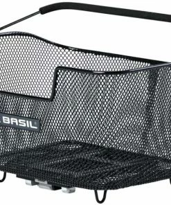 Basil B.V. Basil Panier Pour Vélo Arrière Base M Mik 30x43x23 Cm, Noir, Mailles Serrées