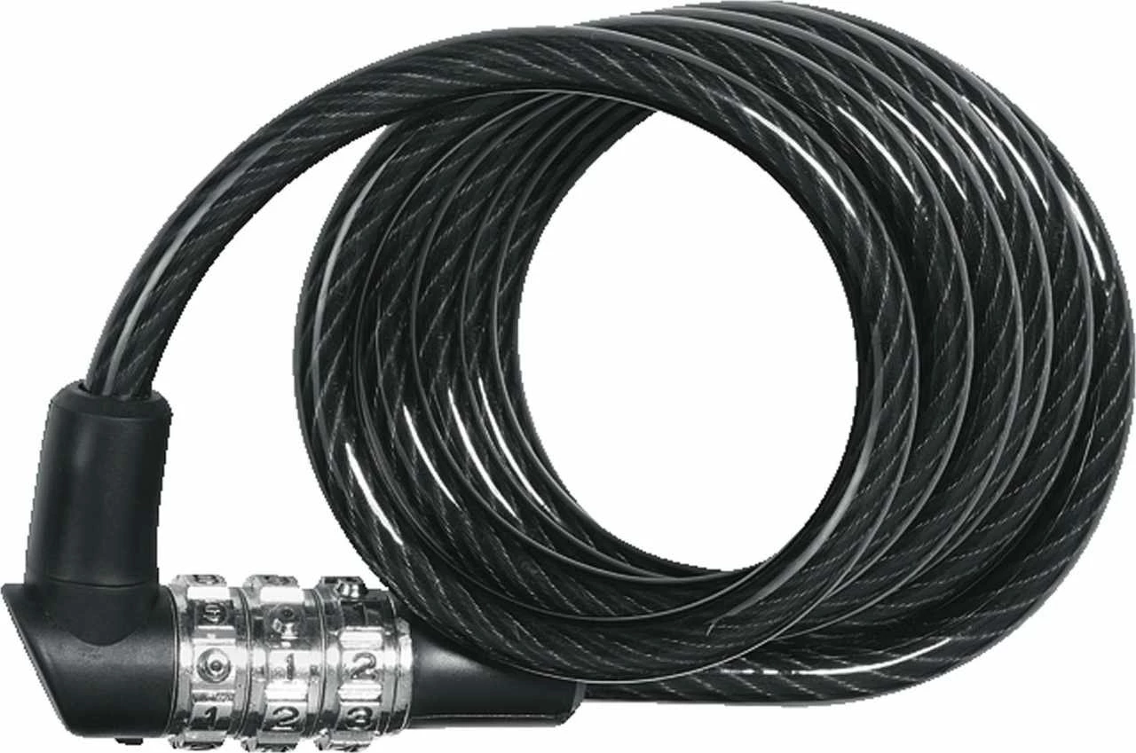 Abus Verrouillage Par Câble Spiralé 1150/120 Noir 1 Abus Verrouillage Par Câble Spiralé 1150/120 Noir