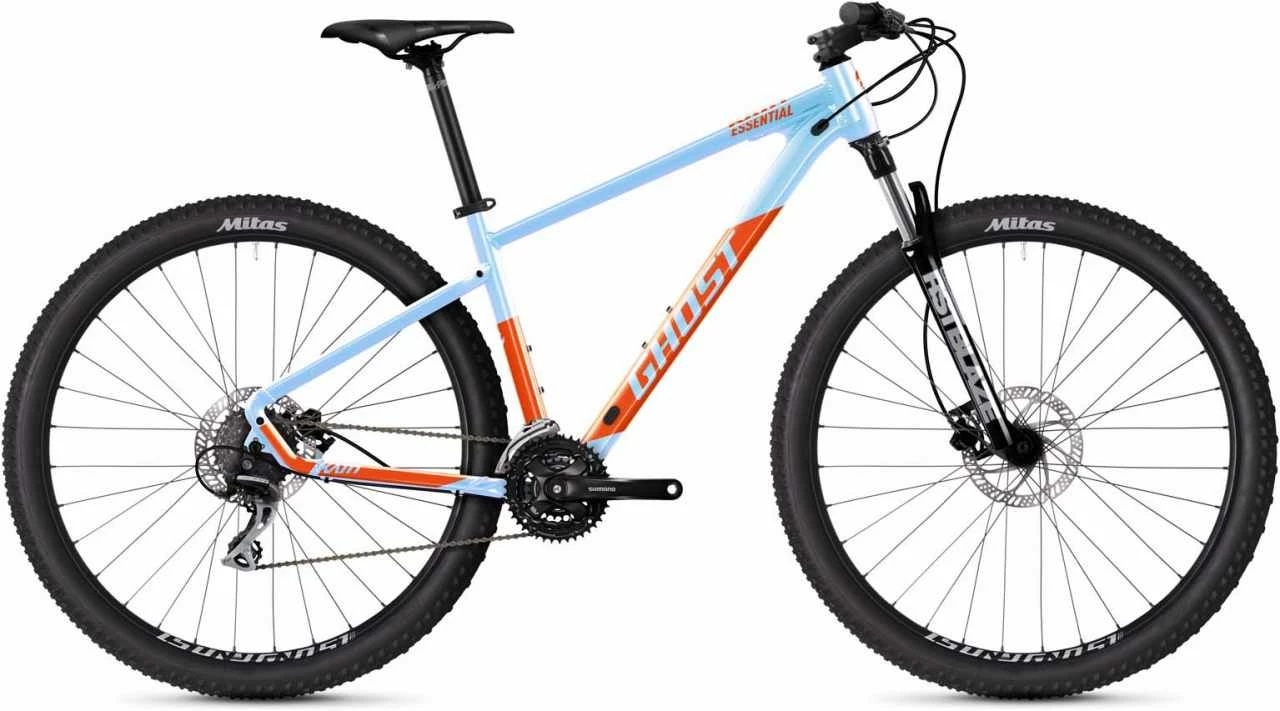 Ghost Kato Essential 29 AL Baby Blue Pearl / Dark Orange Glossy VTT Semi-rigide 1 Ghost Kato Essential 29 AL Baby Blue Pearl / Dark Orange Glossy VTT Semi-rigide