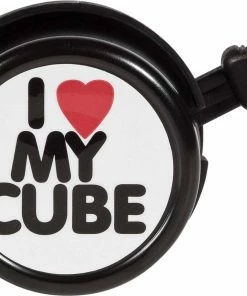 Cube Sonnette De Vélo I LOVE MY Cube Noir N Blanc N Rouge