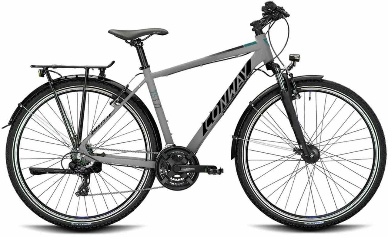 Conway TS 3.0 Light Grey Matt / Moos Metallic Vélo Trekking Homme 1 Conway TS 3.0 Light Grey Matt / Moos Metallic Vélo Trekking Homme