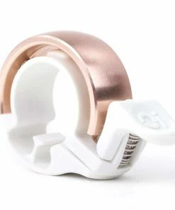 Cloche Knog Oi Petit White/brass | Diamètre Du Guidon : 22,2 Mm